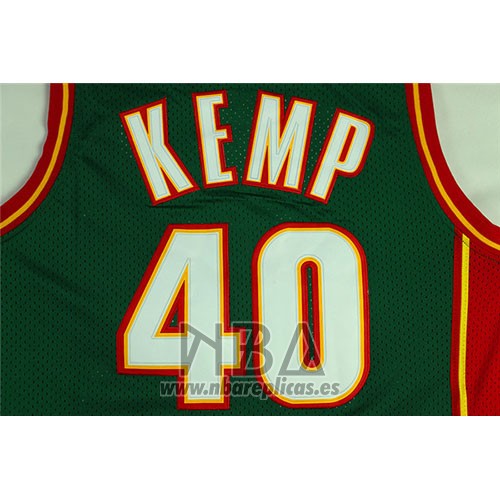 Camiseta Seattle SuperSonics Shawn Kemp NO 40 Historic Retro Verde